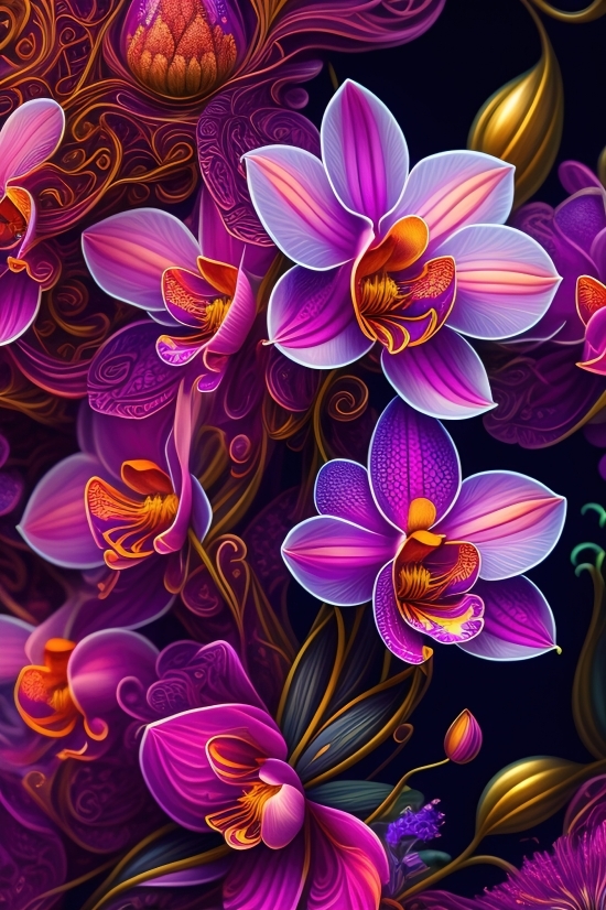 Free Ai Image Editor, Lotus, Pattern, Wallpaper, Design, Graphic