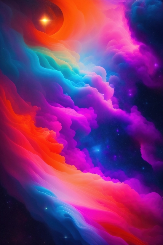 Creator Nightcafe, Fantasy, Fractal, Light, Space, Wallpaper