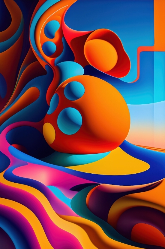 Image To Image Ai Art Generator, Cartoon, Art, Design, Colorful, Orange