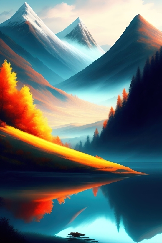 Ai Art Painter, Blaze, Light, Clouds, Sunset, Art