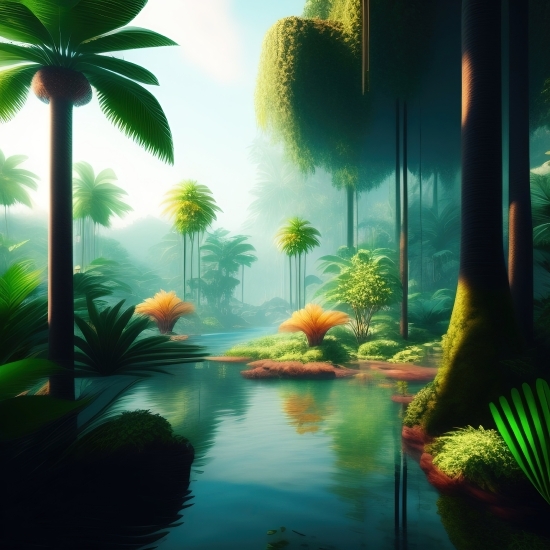 Free Best Ai Art Generator, Aquatic, Palm, Beach, Tropical, Tree