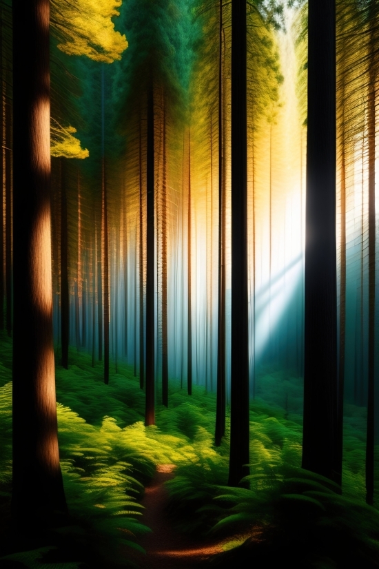 Midjourney Photorealistic, Window Shade, Forest, Sun, Window Blind, Tree