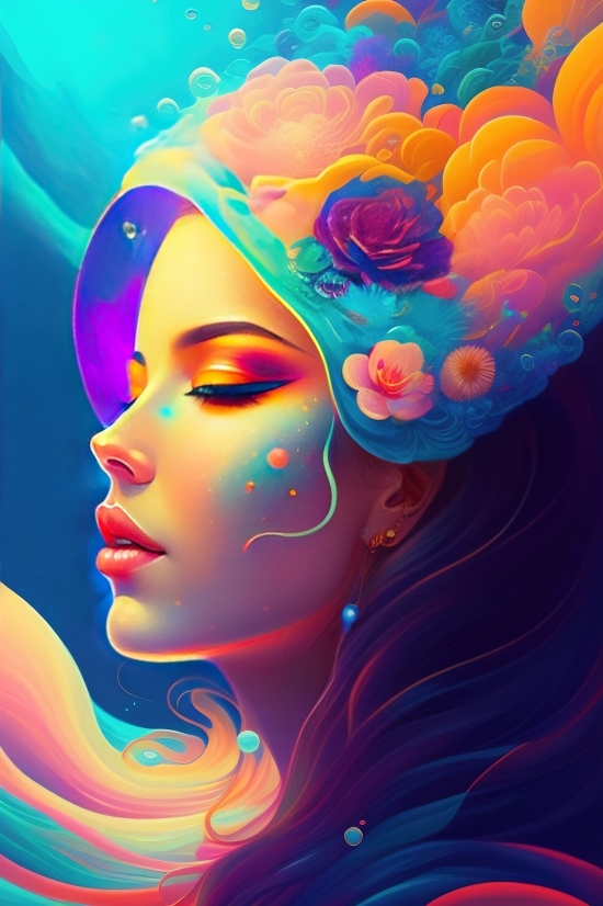 Chat Gpt 4, Art, Design, Make, Colorful, Face