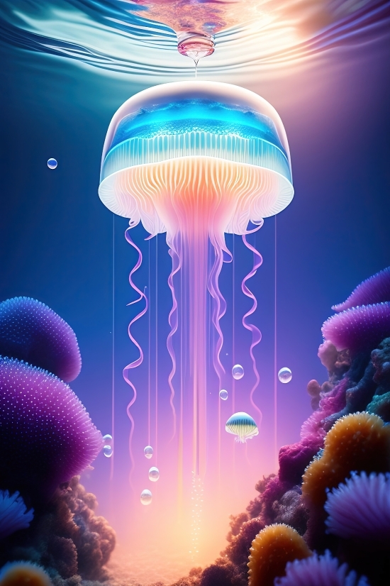 Good Ai, Jellyfish, Invertebrate, Animal, Light, Wallpaper