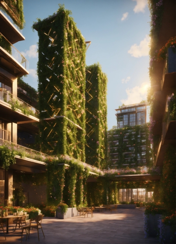 Sky, Building, Plant, Cloud, Window, Tower Block