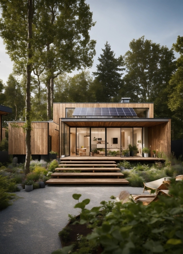 Plant, Sky, Tree, Building, Shade, Cottage