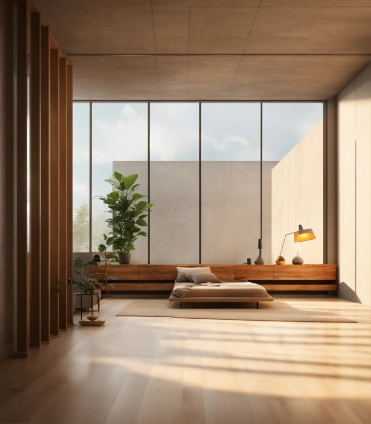 Building, Wood, Shade, Plant, Interior Design, Floor