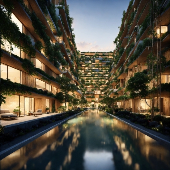 Water, Building, Sky, Plant, Window, Tower Block