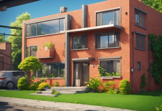 Plant, Property, Window, Building, Fixture, Brick