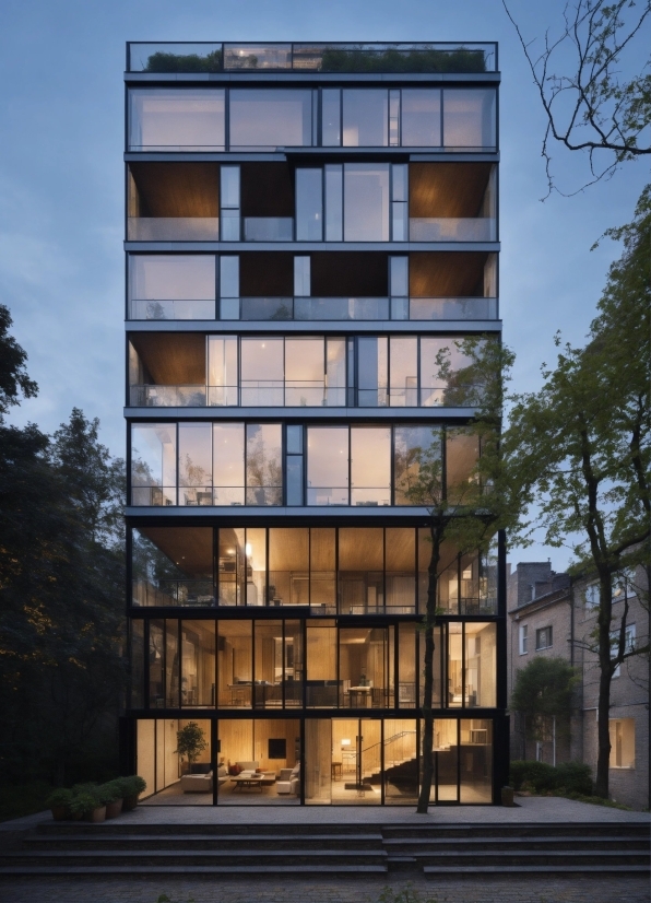 Sky, Building, Window, Tower Block, Architecture, Tree