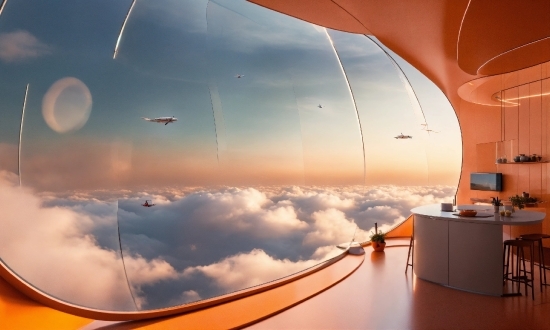 Atmosphere, Sky, Cloud, Orange, Air Travel, Mode Of Transport