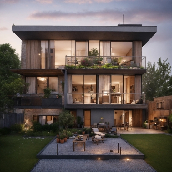 Plant, Cloud, Sky, Property, Building, Window