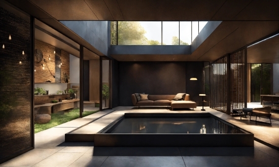 Building, Plant, Window, Table, Lighting, Pool