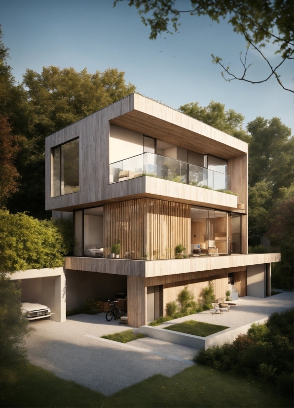 Plant, Building, Sky, Window, Tree, Wood