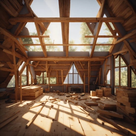 Building, Wood, Fixture, Window, Beam, Hardwood