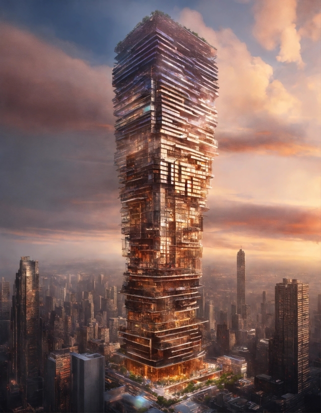 Cloud, Skyscraper, Building, Sky, Atmosphere, Tower