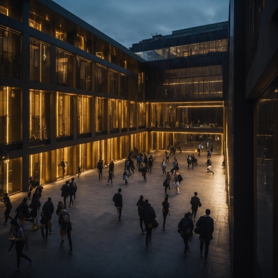 Building, Window, Sky, Dusk, Public Space, City