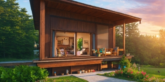 Plant, Building, Wood, Shade, Sky, Porch