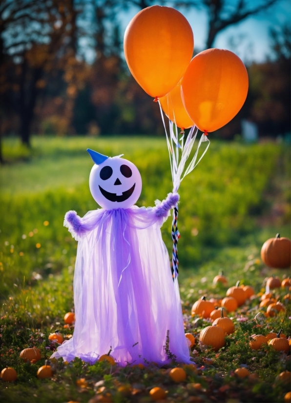 Balloon, Pumpkin, Fun, Happy, Flower, Summer