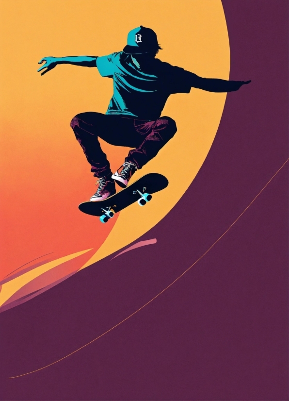 Dance, Skate, Silhouette, Surfer, Art, Sport