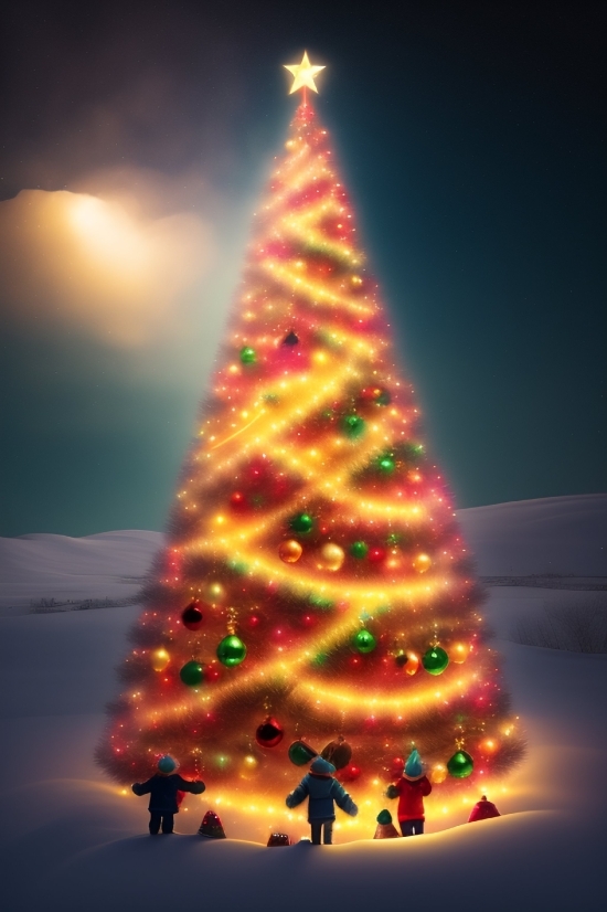 Decoration, Fir, Light, Holiday, Art, Star