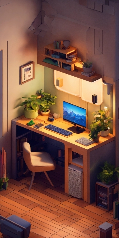 Desk, Table, Furniture, Interior, Furnishing, Room