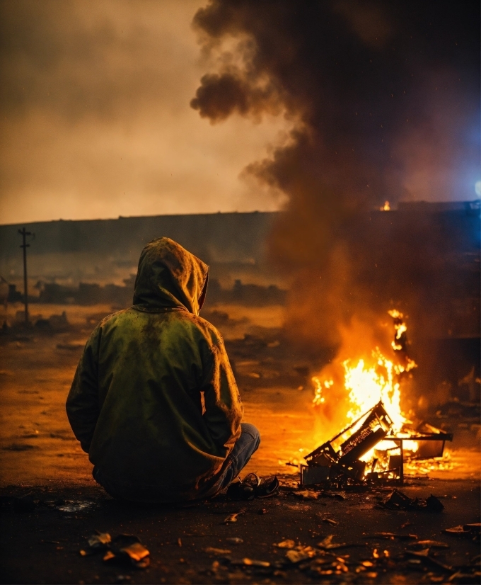 Flamethrower, Weapon, Instrument, Sunset, Device, Sky