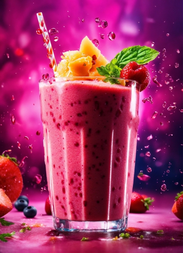 Fruit, Glass, Drink, Strawberry, Sweet, Juice