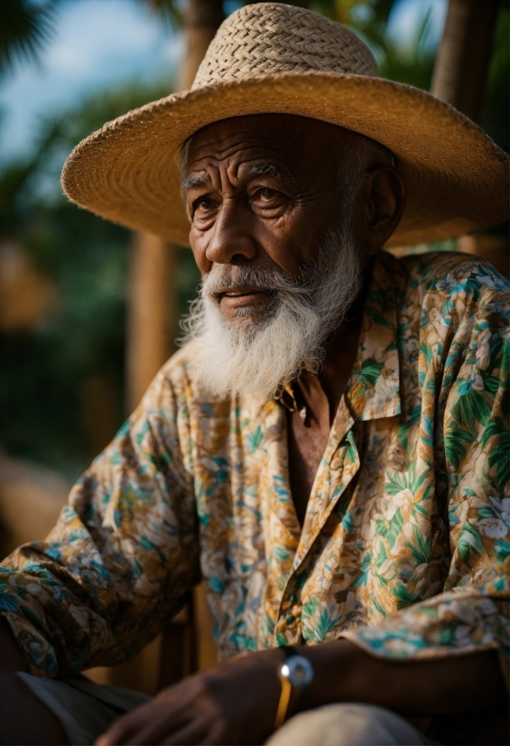 Hat, Person, Man, Senior, Face, Old