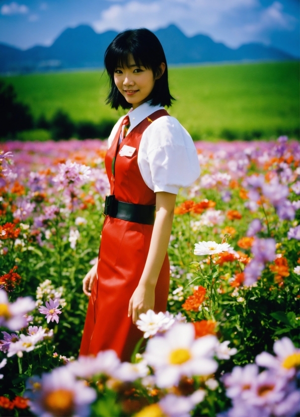 Kimono, Happy, Robe, Park, Portrait, Smiling