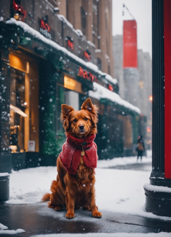 Leash, Snow, Restraint, Device, Winter, Dog