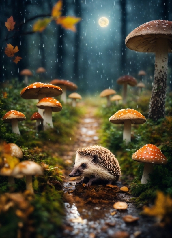 Mushroom, Vegetable, Produce, Food, Animal, Wildlife