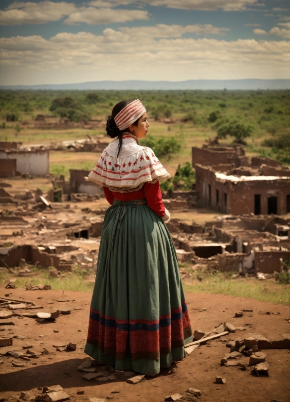 Oriental, Rustic, Dress, People, Outdoor, Happy