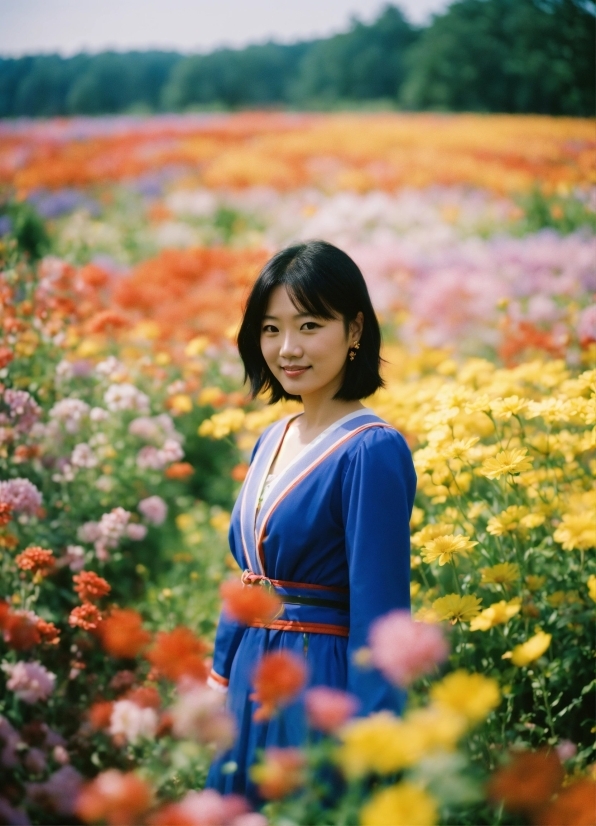 Park, Happy, People, Outdoor, Kimono, Pretty