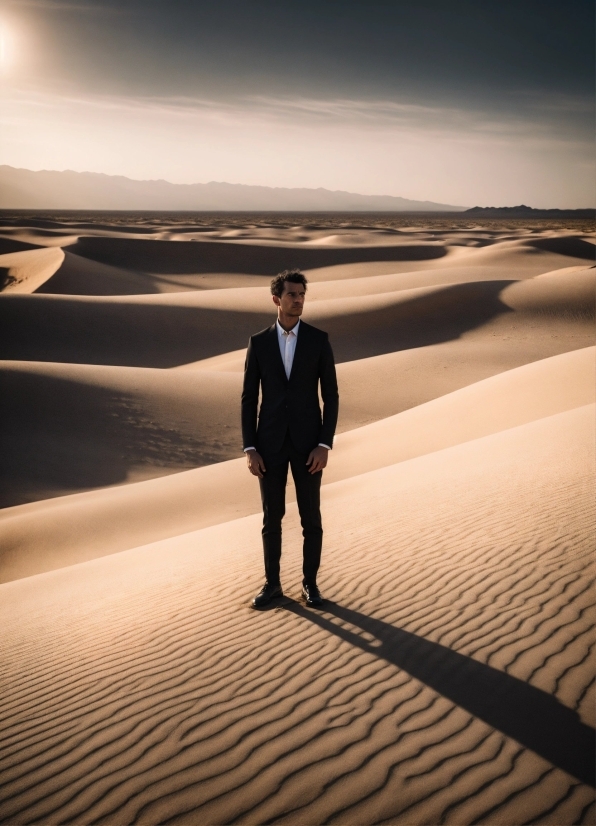 Sand, Soil, Man, Suit, Male, Earth