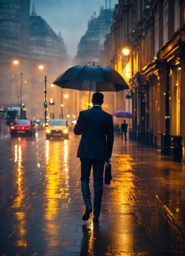 Umbrella, Canopy, Shelter, Protective Covering, City, Building