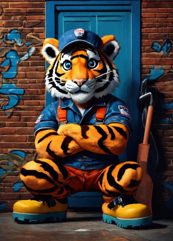 Blue, Orange, Felidae, Tiger, Carnivore, Bengal Tiger