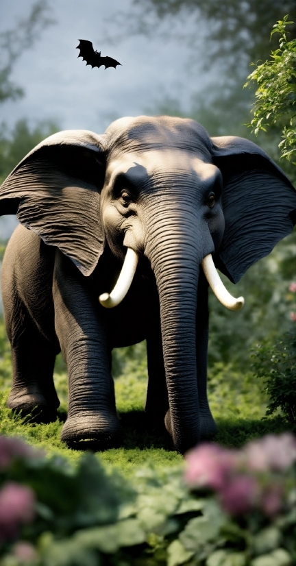 Elephant, Plant, Working Animal, Natural Environment, Sky, African Elephant