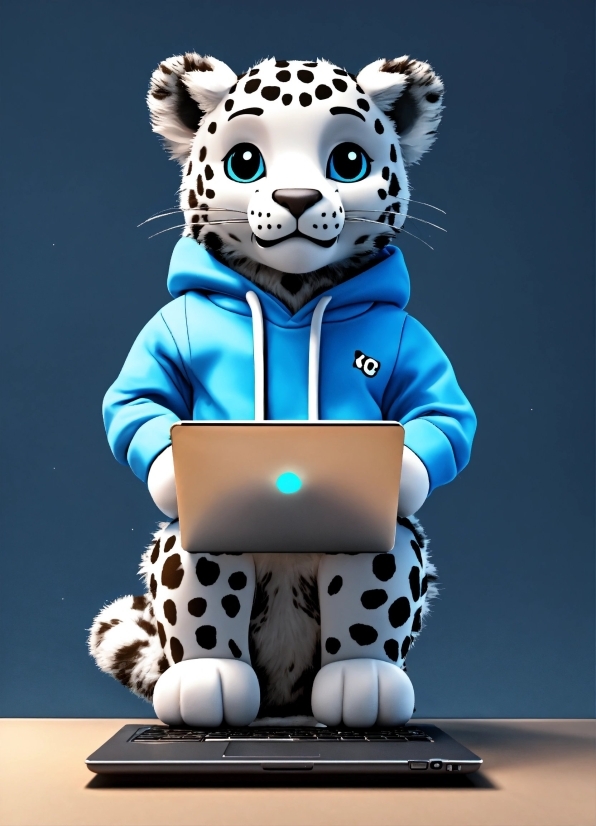 White, Azure, Sleeve, Mammal, Gesture, Laptop