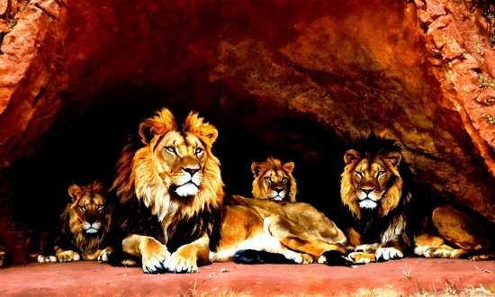 Felidae, Nature, Carnivore, Organism, Big Cats, Painting