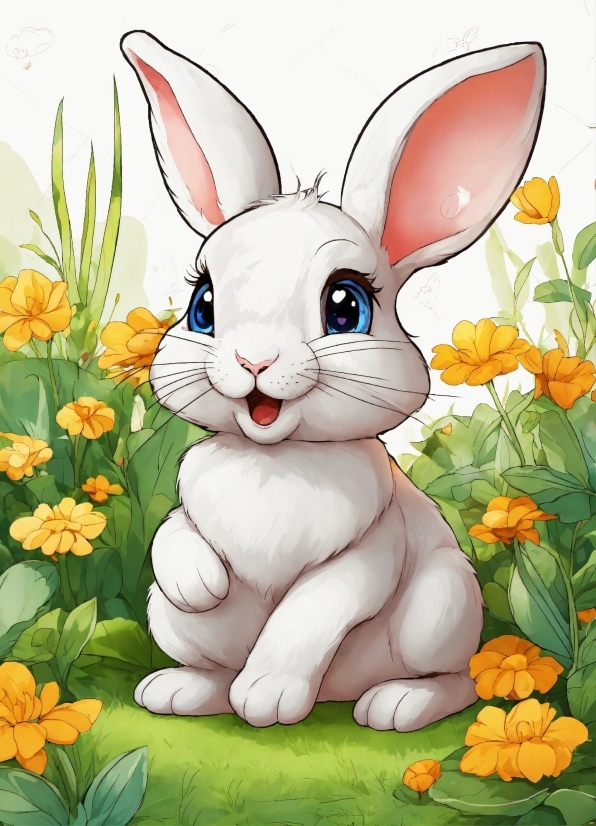 Flower, Plant, Vertebrate, Natural Environment, Rabbit, Mammal