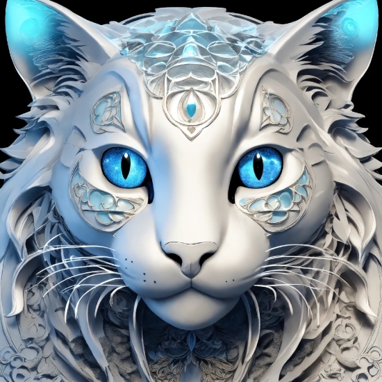 Head, Eye, Cat, Vertebrate, White, Felidae