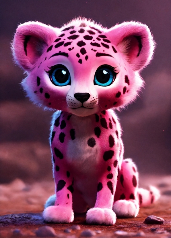 Toy, Vertebrate, Felidae, Carnivore, Purple, Pink