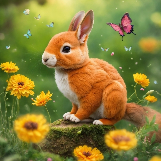 Flower, Plant, Nature, Rabbit, Botany, Orange