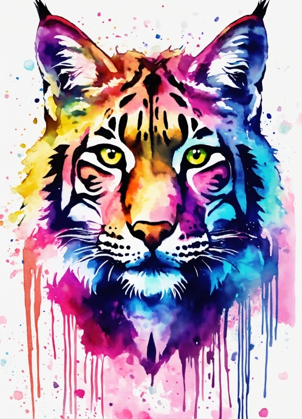 Paint, Carnivore, Felidae, Organism, Painting, Art Paint