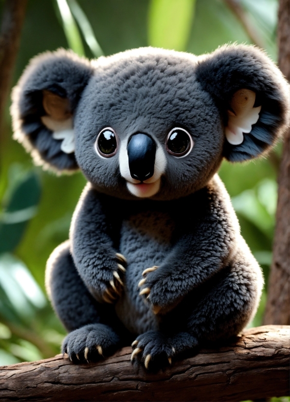 Brown, Toy, Koala, Plant, Terrestrial Animal, Wood