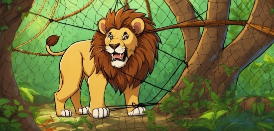 Smile, Felidae, Cartoon, Carnivore, Lion, Organism