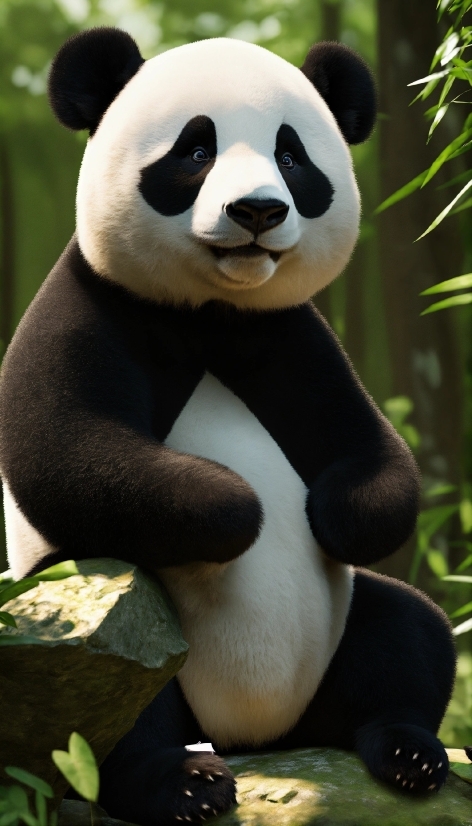 Panda, Green, Botany, Natural Environment, Toy, Organism