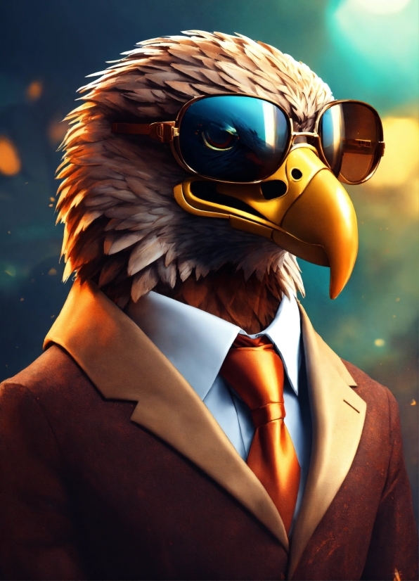 Bird, Human, Beak, Art, Eyewear, Formal Wear