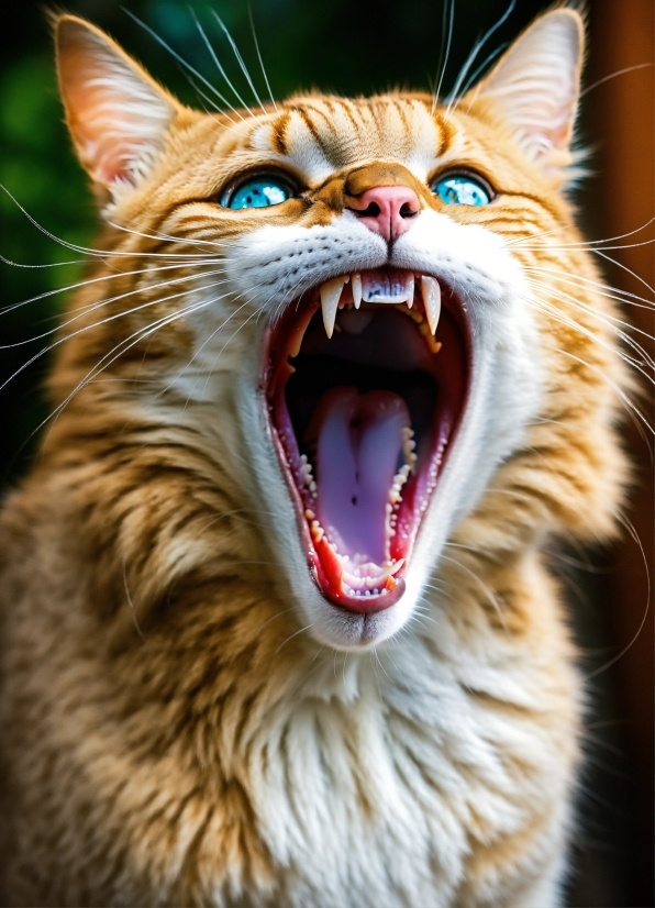 Head, Cat, Eye, Roar, Mouth, Felidae